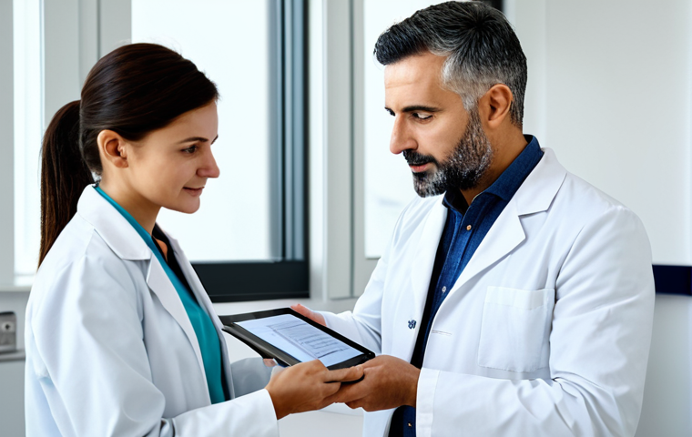 AI in Healthcare - Doctor Consultation**

"A compassionate doctor, fully clothed in a professional white coat, consulting with a patient in a modern Italian hospital. The doctor is reviewing AI-generated diagnostic results on a tablet. Clean, well-lit environment. Professional, safe for work, appropriate content, medical setting, perfect anatomy, natural pose, family-friendly."

**